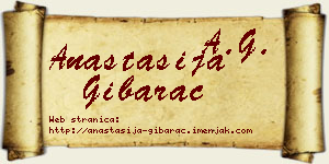 Anastasija Gibarac vizit kartica